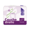 Couche droite traversable