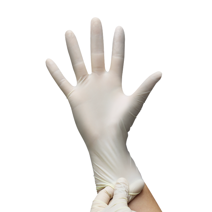 Gants d'examen en latex sans poudre 240 mm - EUROTEX