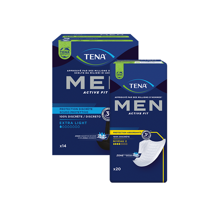 Protection masculine pour fuites urinaires - TENA MEN ACTIVE FIT