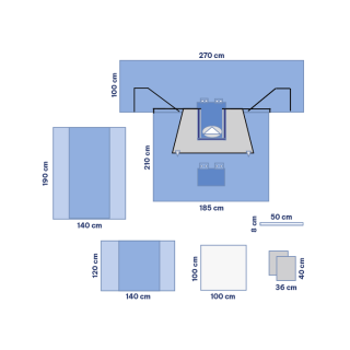 Trousse de césarienne avec 2 couvres table