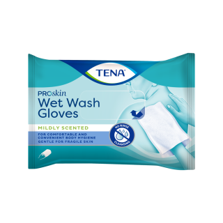 Gants de toilette pré-imprégnés - TENA WET WASH GLOVES PROSKIN